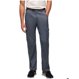 Prana Pants New Mens Size 33 x 34 Stretch Zion Nylon Blend Grey UPF 50+